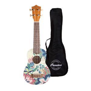 Ukelele Soprano Bamboo Caramelle + Funda