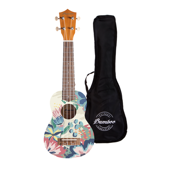 Ukelele Soprano Bamboo Caramelle + Funda