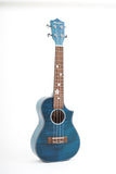 Ukelele Concierto Bamboo Blossom Blue + Funda Acolchada
