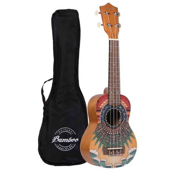 Ukelele Concierto Bamboo Sunshine + Funda
