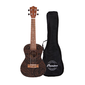 Ukelele Concierto Bamboo Tribal Sapele + Funda