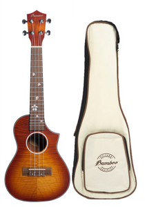 Ukelele Concierto Bamboo Blossom Sunburst + Funda Acolchada