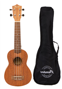 Ukelele Soprano Bamboo Mahogany + Funda